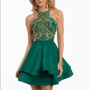Gorgeous emerald green beaded dress
